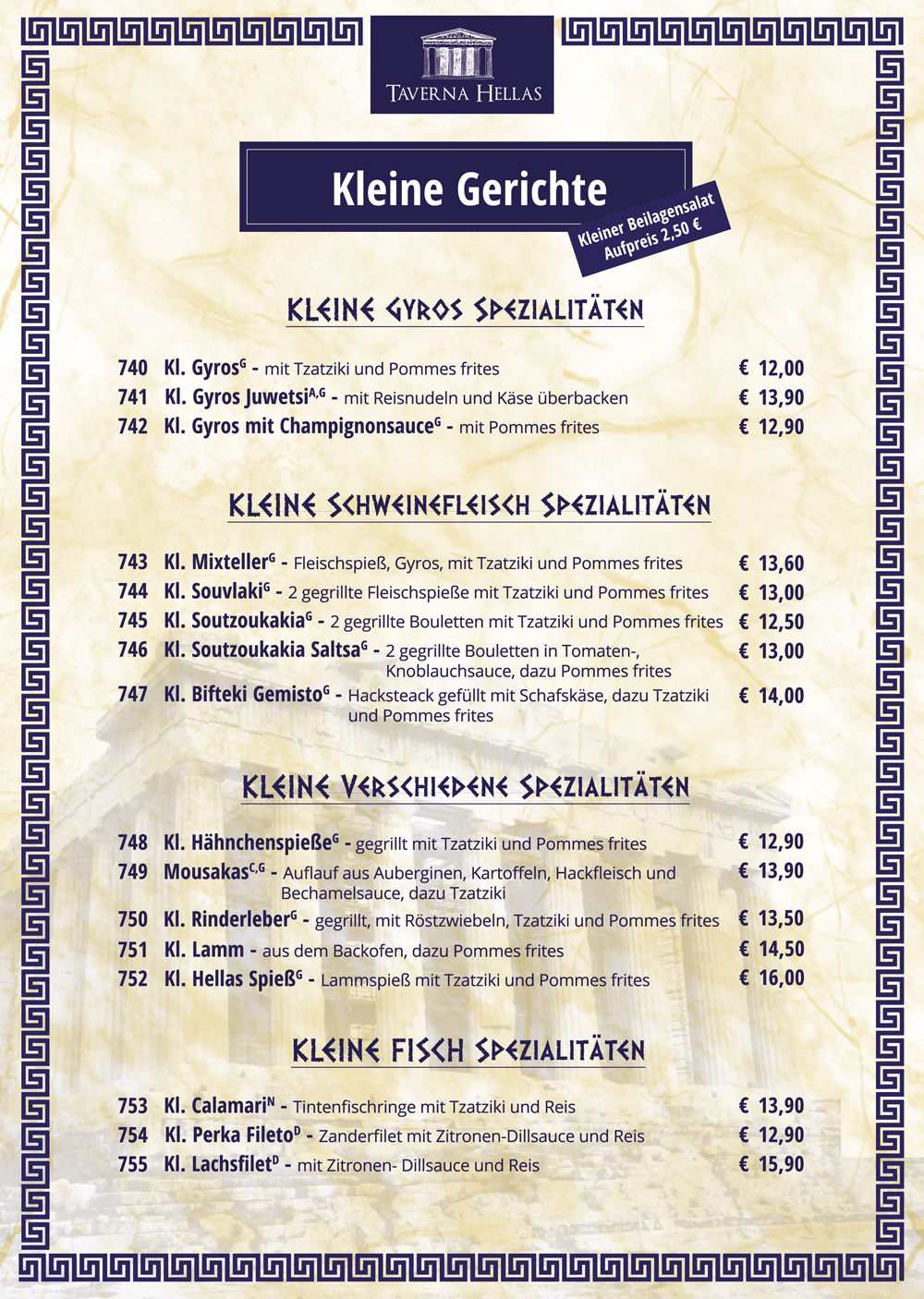 Taverna Hellas Berlin - Wilmersdorf Speisekarte 11